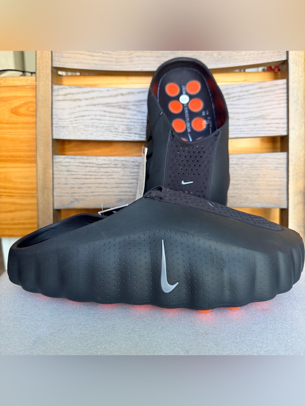 Nike Mind 001 Slide Black Chrome M13 or W14